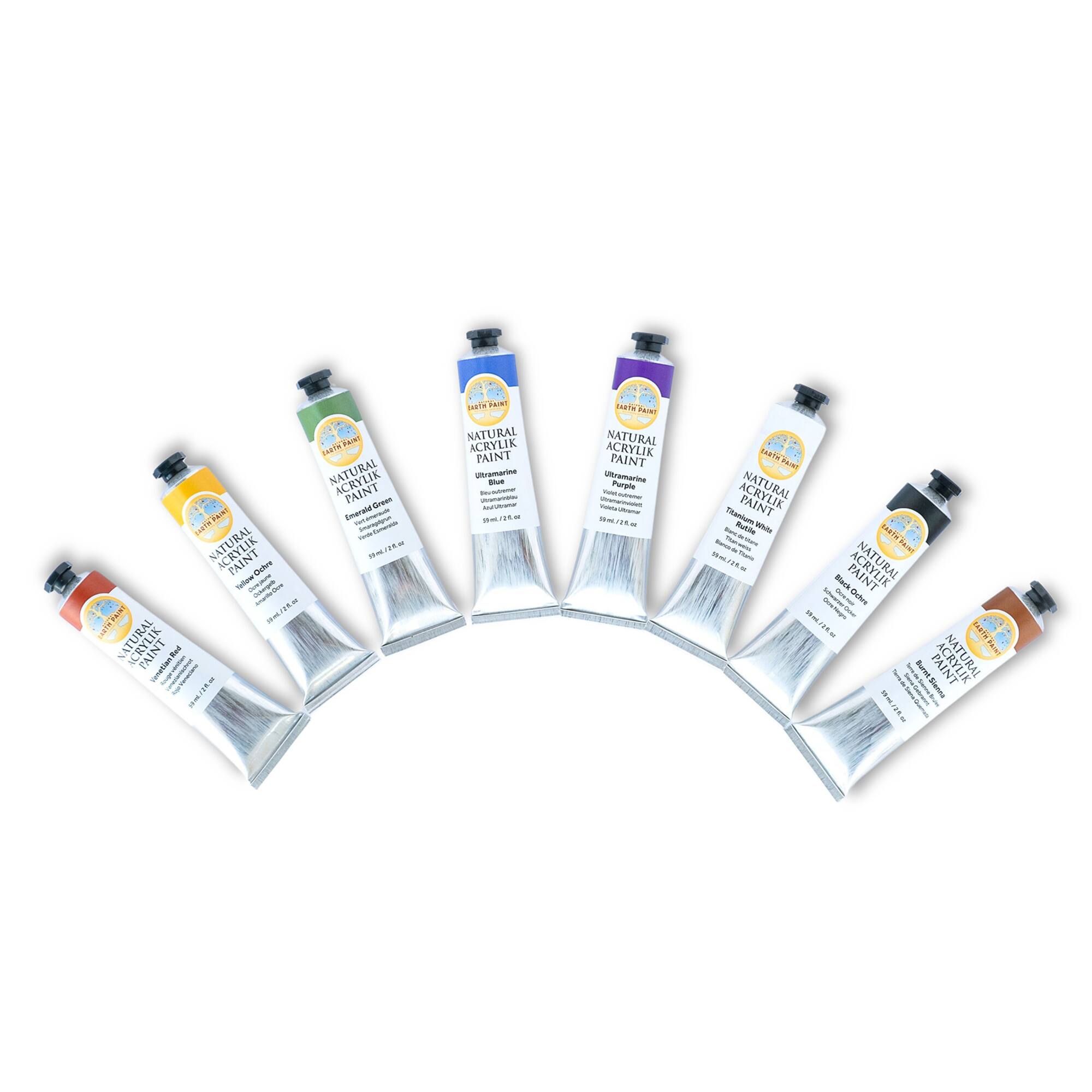 Natural Earth Paint 2oz. Earth Colors Natural Acrylik Paint Set